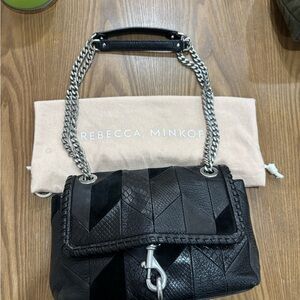 Rebecca Minkoff Black Textured Shoulder Bag